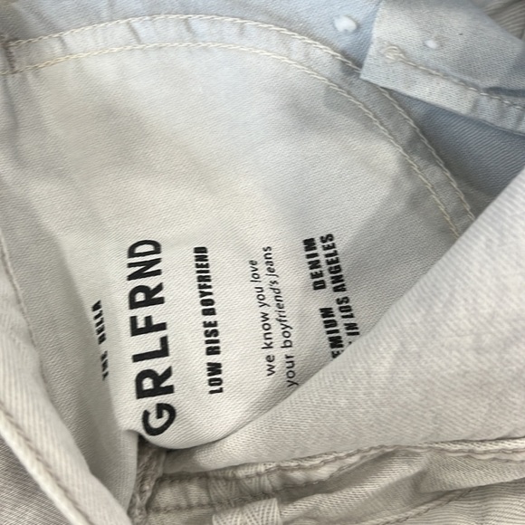 GRLFRND Bella Low Rise Boyfriend Jeans in White, Mojave Size 27 Retail $225 - Picture 10 of 11